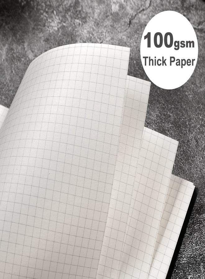 Yoment Graph Paper Spiral Notebook A5 Graphing Notebook 160 Pages Graph Paper Notebook Spiral Bound Waterproof Plastic Hardcover Spiral Journal 5x7 Grid Notebooks for Note Taking,Black - Image 2