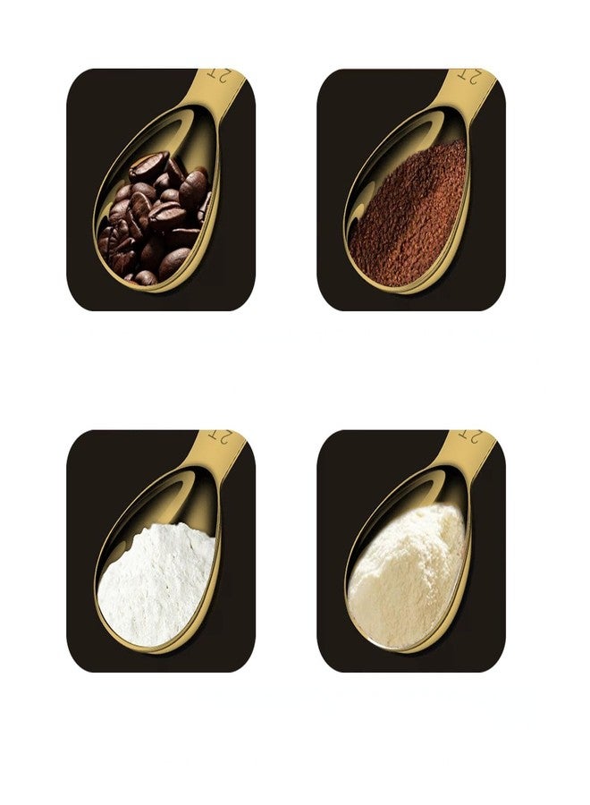 ARKLOID 2Pcs Stainless Steel Coffee Scoop,1TBSP&2TBSP(15ML&30ML) Tablespoon Measuring spoon,Gold - Image 5