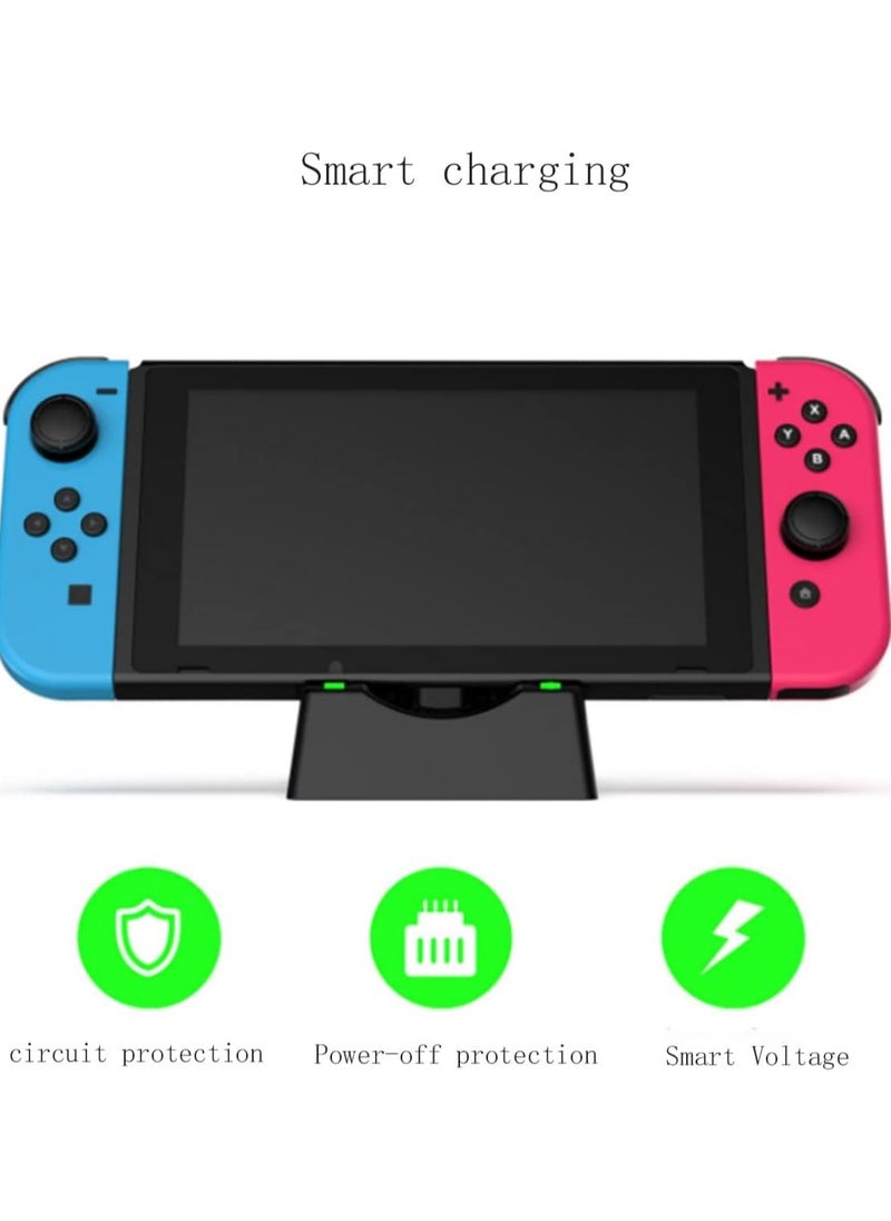 Multifunctional Charger Docking Station for Nintendo Switch/Switch OLED/Switch Lite Console, Charging Dock Station for Switch Pro Controller Switch Joycons