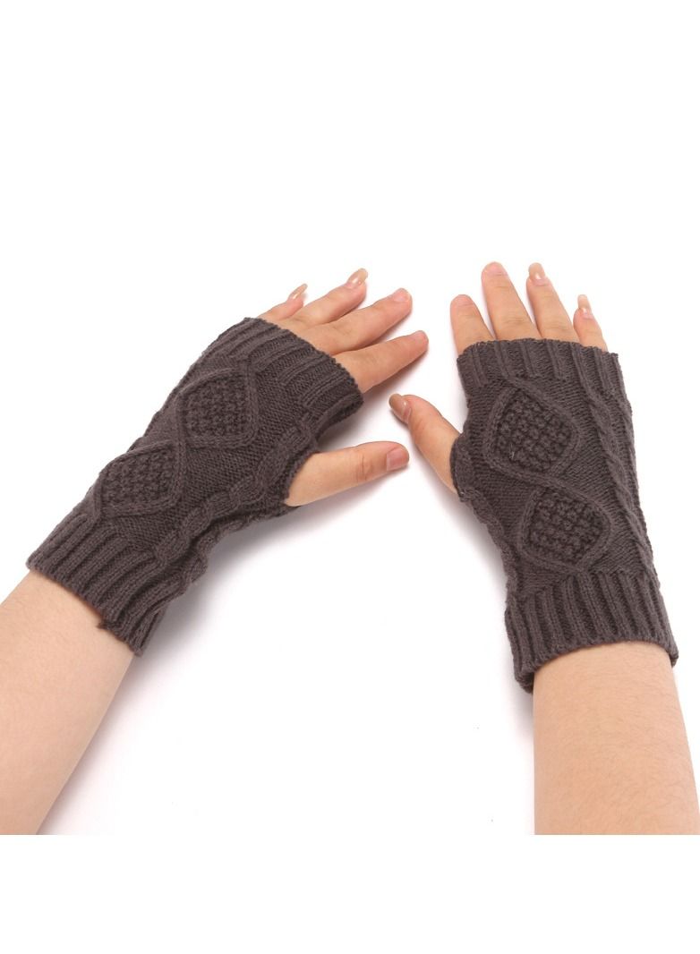Loquat Fingerless Cotton Polyester Gloves Sleeves 