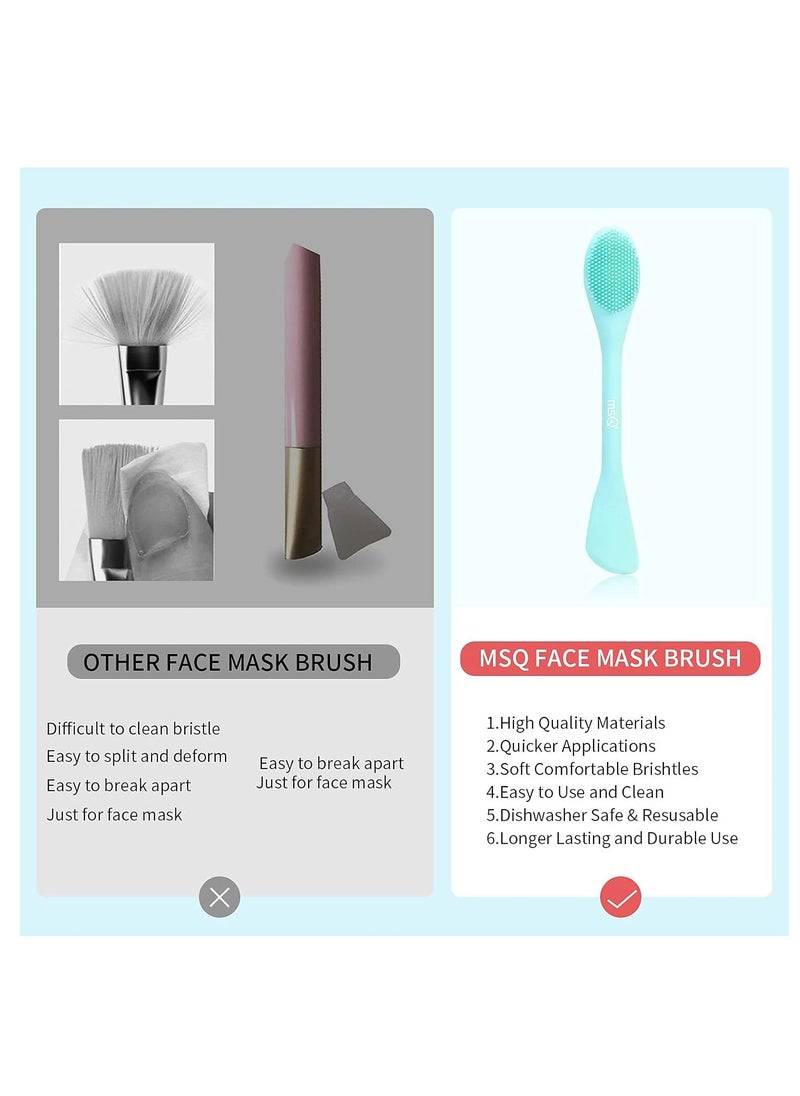 Adando - Adando 2PCS Silicone Face Mask Brush Soft Facial Cleansing Scrubber Double-Ended Mud Mask Applicator Mixed Mask Diy Skincare Applicator Tools Makeup Beauty Brush for Apply Cream/Lotion/Makeup/Mask - Image 1