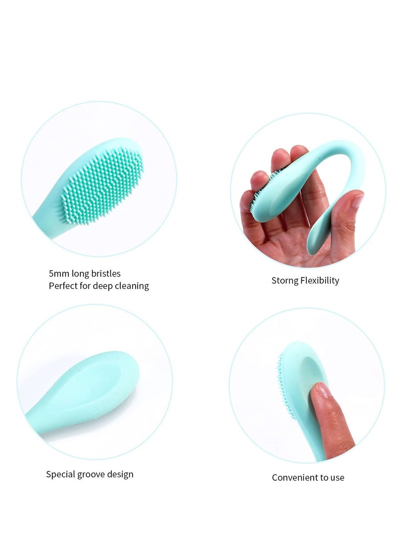 Adando - Adando 2PCS Silicone Face Mask Brush Soft Facial Cleansing Scrubber Double-Ended Mud Mask Applicator Mixed Mask Diy Skincare Applicator Tools Makeup Beauty Brush for Apply Cream/Lotion/Makeup/Mask - Image 1