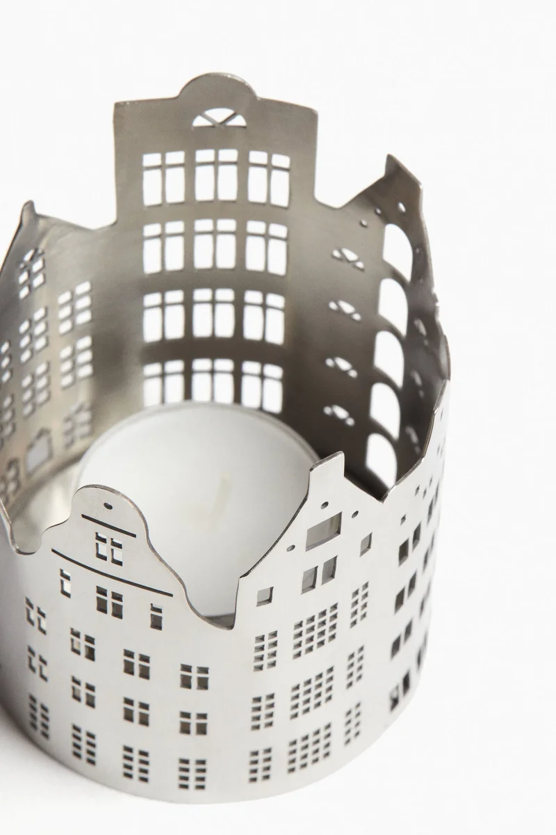 H&M Small cityscape tealight holder