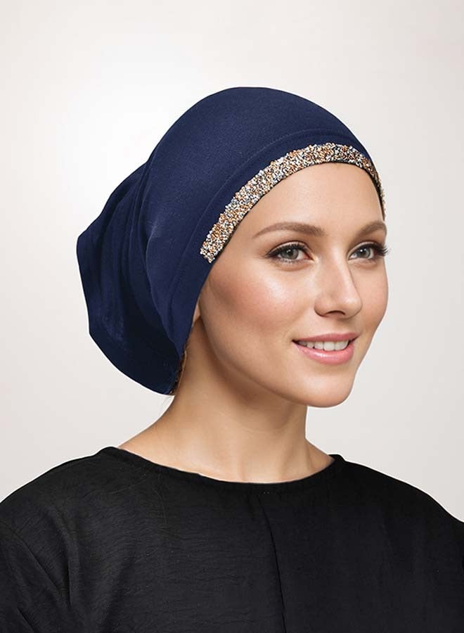 2PCS Inner Hijab Cap Muslim Adjustable Undercap with Rhinestone Hijabs Essential Soft Turban Head Wrap for Lady  - Image 3