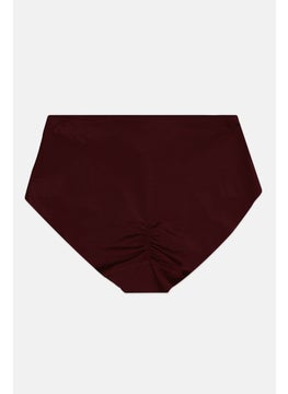 TRIUMPH Women High Waist Plain Panties, Burgundy  - Image 2