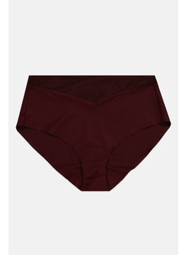 TRIUMPH Women High Waist Plain Panties, Burgundy  - Image 1