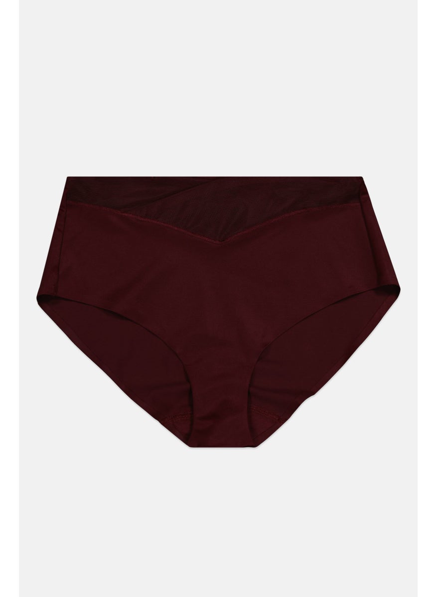 TRIUMPH Women High Waist Plain Panties, Burgundy  - Image 1