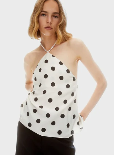 H&M Halter Neck Printed Top