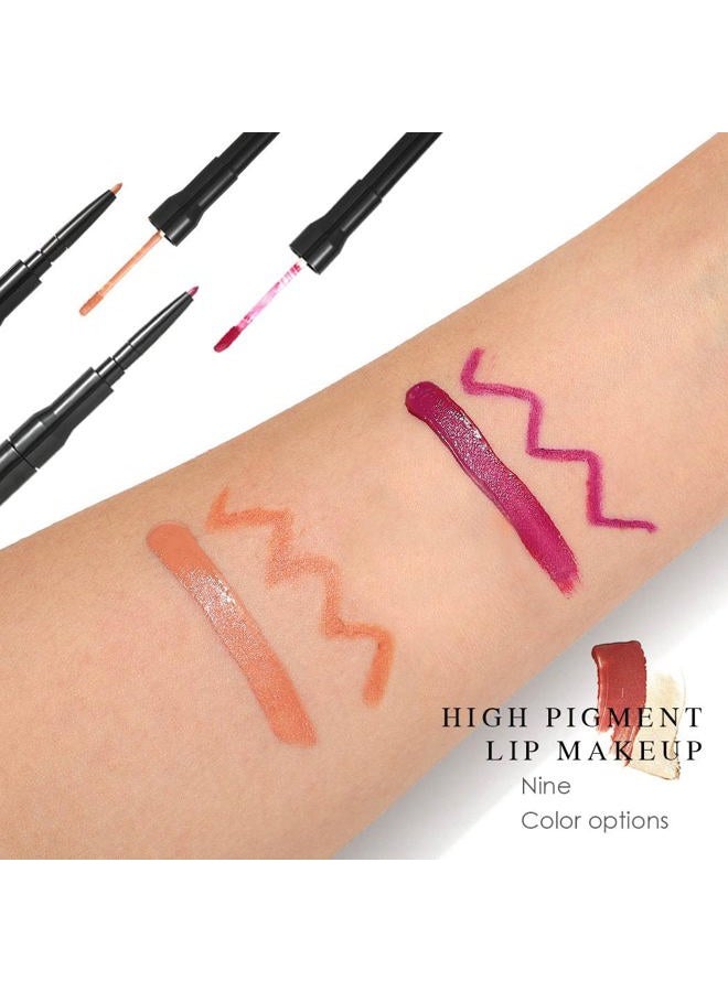 Kilshye Matte Lip Liner Nude Liquid Lipsticks Double Head Lipsticks Smooth Lipgloss High Pigment Lips Makeup for Women and Girls Pack of 1 (Nude 1) - Image 4