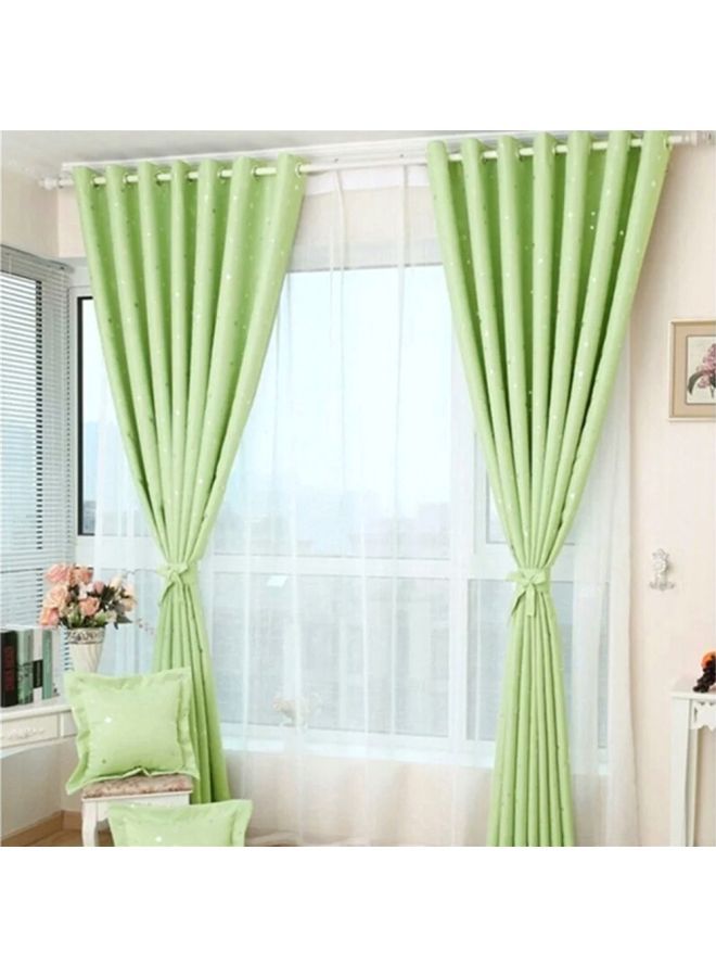 NIBEMINENT Printed Blackout Window Curtains Green 98x40inch - Image 2
