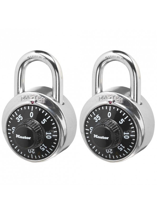 Master Lock 1500T Locker Lock Combination Padlock, 2 Pack, Black - Image 1