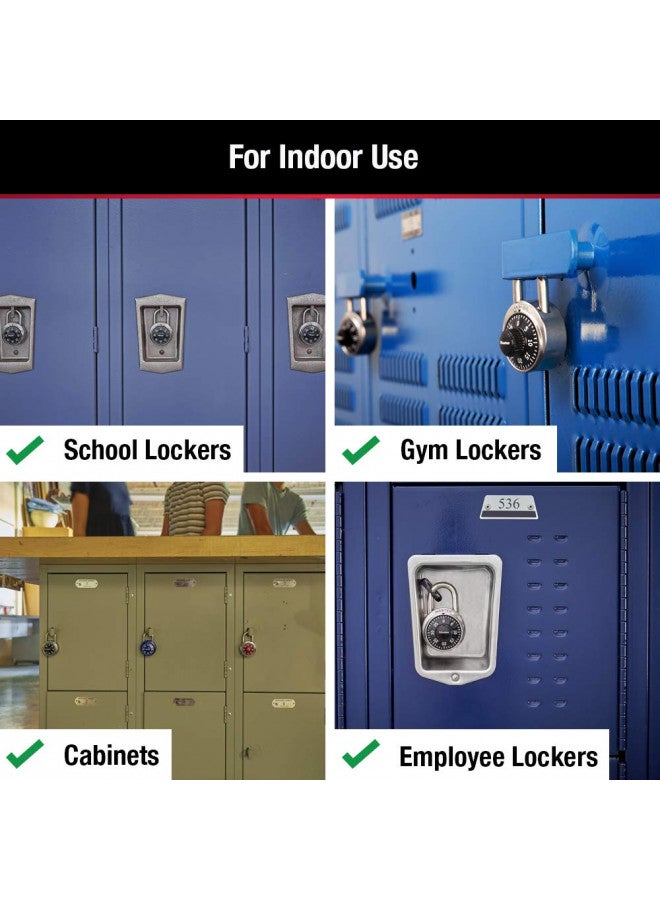 Master Lock 1500T Locker Lock Combination Padlock, 2 Pack, Black - Image 3