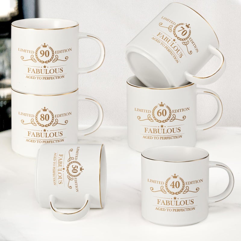 Cabtnca 90th Birthday Gifts for Women, Gifts for 90 Year Old Woman, 90 and Fabulous, Limited 90 Edition Mug, 90th Birthday Gift Ideas for Grandma Mom Aunt, 90th Birthday Mug, 12Oz - Image 5