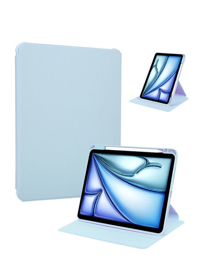 Case for iPad Air 6th 11 inch (2024) / ipad Pro 11 inch (22/21/20/18) / ipad Air 4/5 10.9 inch，Tablet Protective Case With Pen Slot, Acrylic 360 ° Rotating Design, Automatic Wake-up/sleep, Soft Leat