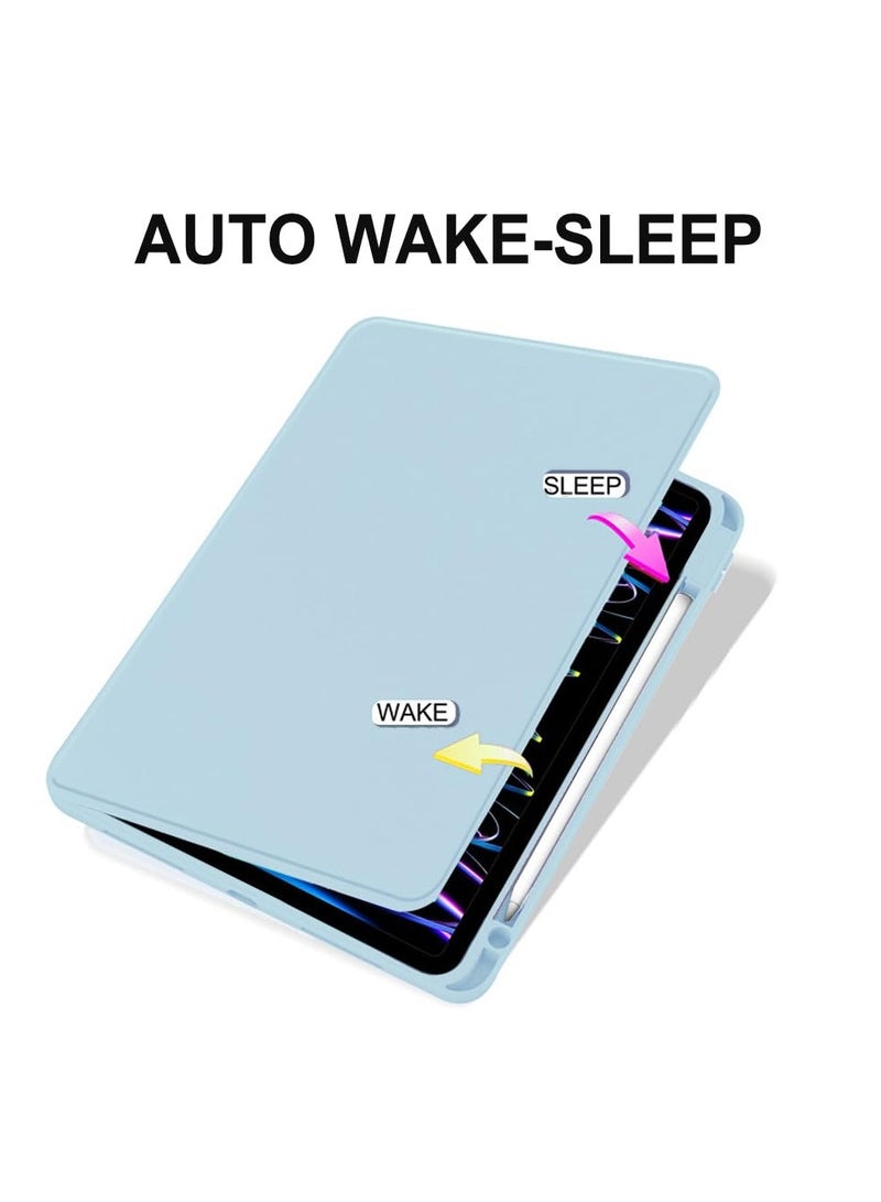 Case for iPad Air 6th 11 inch (2024) / ipad Pro 11 inch (22/21/20/18) / ipad Air 4/5 10.9 inch，Tablet Protective Case With Pen Slot, Acrylic 360 ° Rotating Design, Automatic Wake-up/sleep, Soft Leat