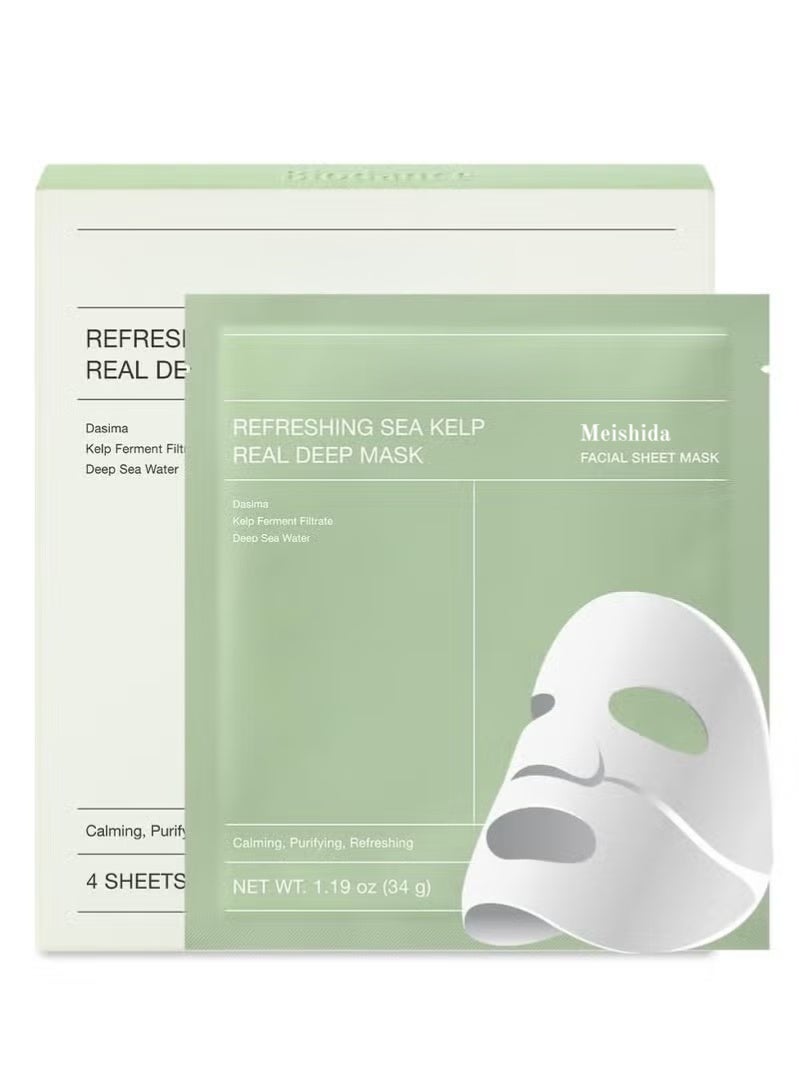 Refreshing Sea kelp Real Deep Mask,   Blemish Care 1.19oz(34g) x 4ea