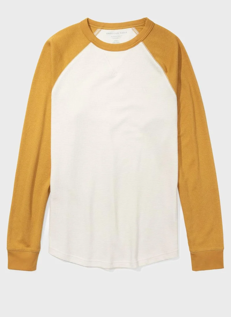 American Eagle Raglan Crew Neck T-Shirt