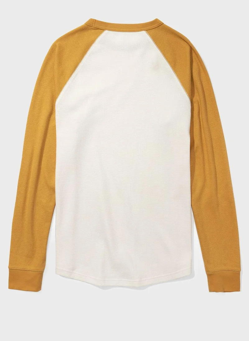 American Eagle Raglan Crew Neck T-Shirt