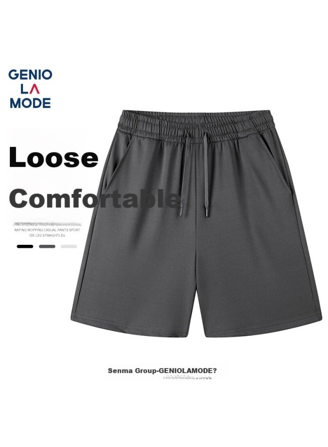 Geniolamode Men's Summer Thin Casual Loose Breathable Trendy Cropped Pants - Image 1