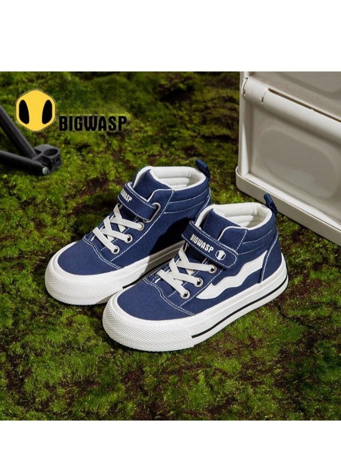 BIGWASP - Children's Soft Soled High Top Canvas Casual Sports Board Shoes - Image 1