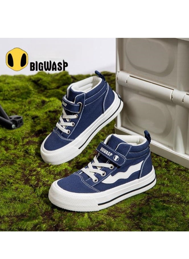 BIGWASP - Children's Soft Soled High Top Canvas Casual Sports Board Shoes - Image 1