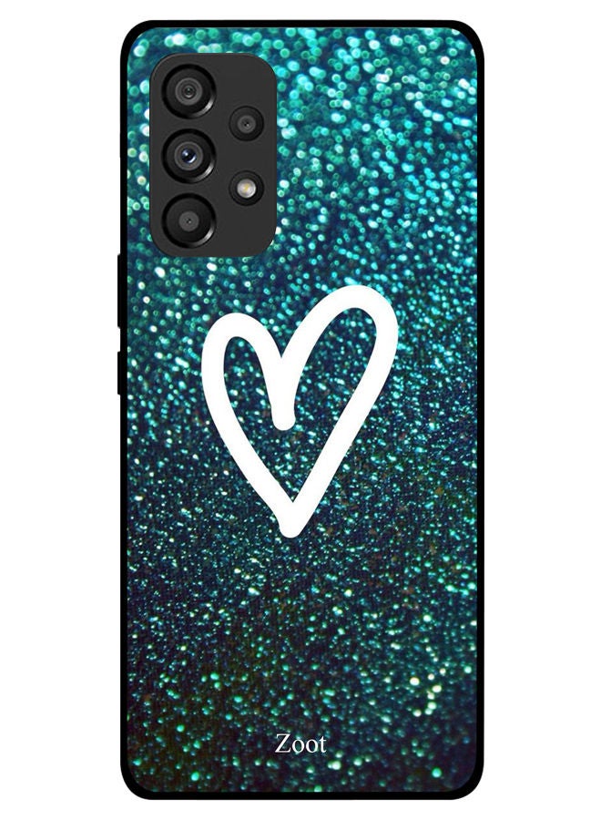 Zoot Protective Case Cover For Samsung Galaxy A53 5G heart on glitter - Image 1