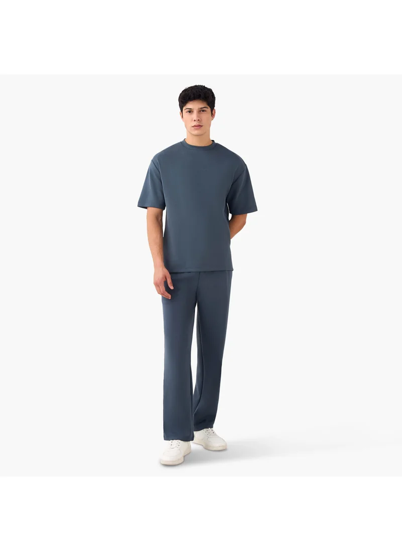 Kappa Kappa Printed Crew Neck T-shirt with Side Piping