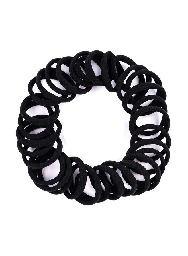 Temperia (20 Pcs) Hair Band For Women & Girls - Premium Rubber Band - Elastic Ponytail Hairband Ties Accessories - Black (Dn01) - Image 1