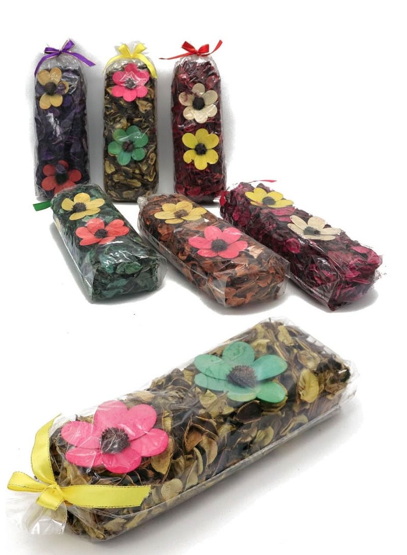 co arma A set of dried roses, multi-colored, 200 grams, consisting of 6 bags  - Image 1