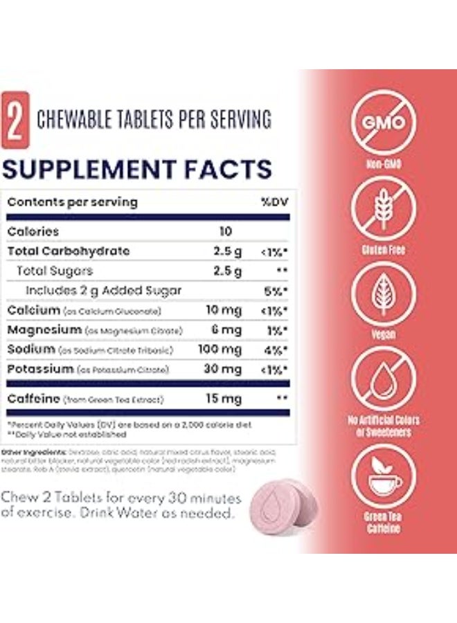 سولت ستك إلكتروليتات فاست تشوز بنكهة الحمضيات، أقراص ترطيب قابلة للمضغ، تحتوي على الصوديوم والبوتاسيوم والمغنيسيوم والكالسيوم، 60 قرصًا قابلاً للمضغ - Image 2