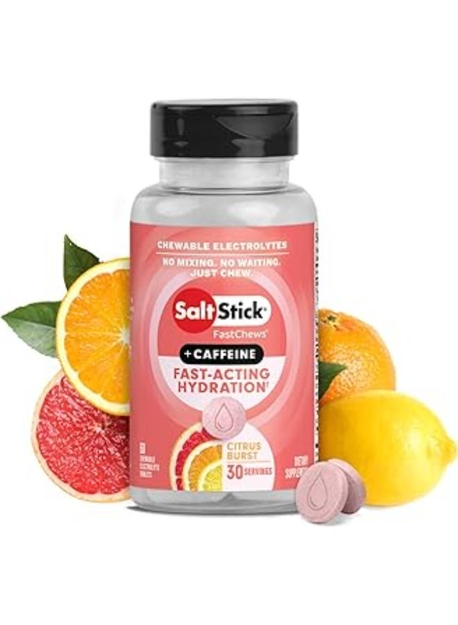 سولت ستك إلكتروليتات فاست تشوز بنكهة الحمضيات، أقراص ترطيب قابلة للمضغ، تحتوي على الصوديوم والبوتاسيوم والمغنيسيوم والكالسيوم، 60 قرصًا قابلاً للمضغ - Image 1