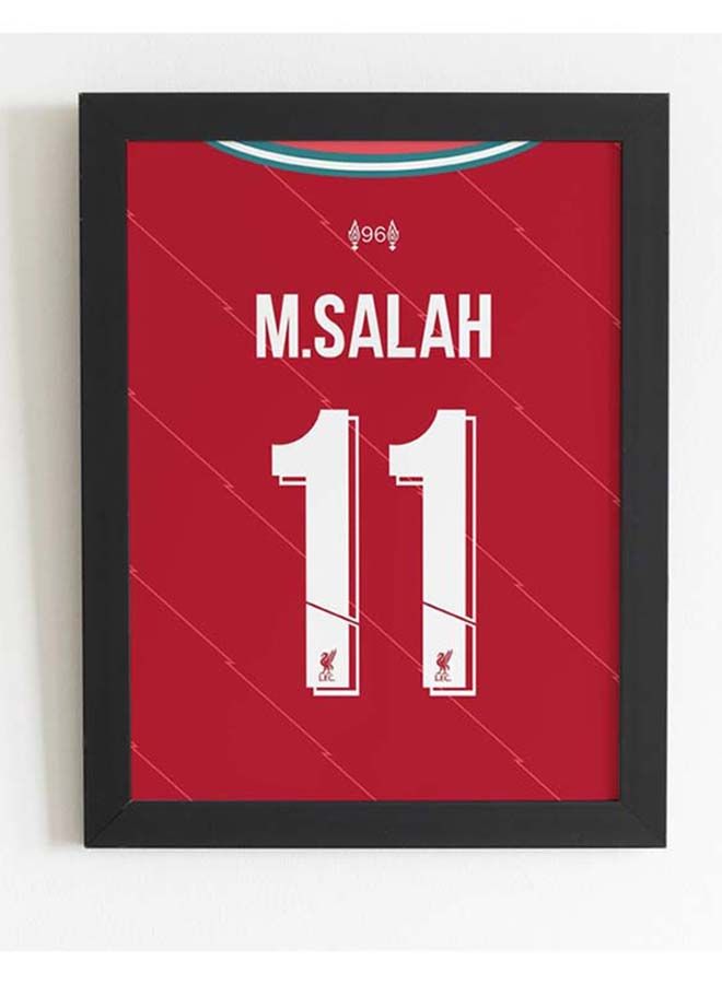 Boomah Accessories Mo Salah, Liverpool Fc Shirt Poster With Frame 30x40 cm 