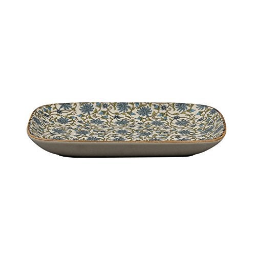 Miah Decor Ceramic Handcrafted Flowers Nut Serving Tray Decal, Set of 2, Multi-Color - Image 2