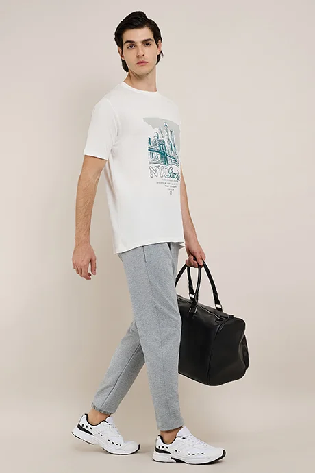 أر أند بي Solid Joggers with Drawstring Waist