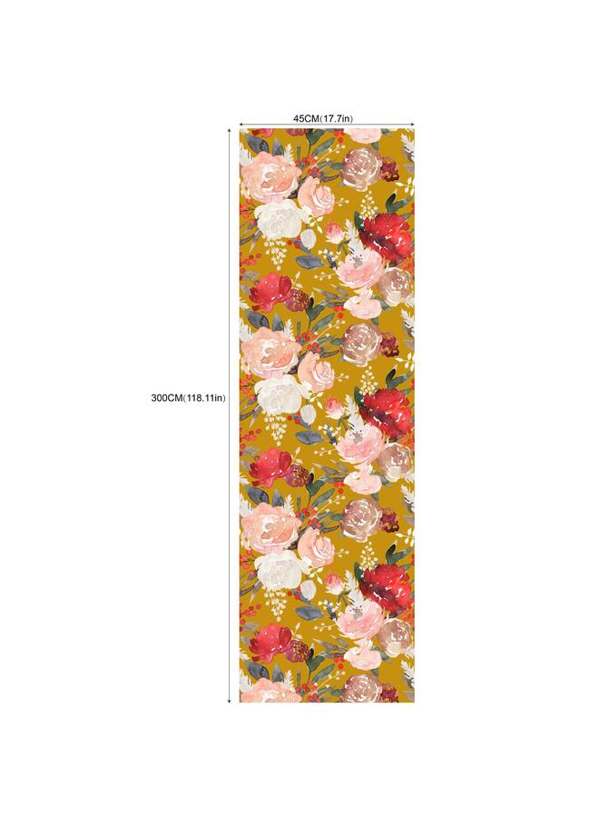 Bluejw Watercolor Flower Rose Retro Self-adhesive Wallpaper Foreign Trade Hot-selling Wallpaper Removable Dormitory Transformation Mural - Image 1