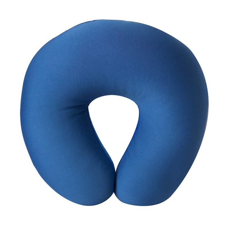 Cloudz Kids Dual Comfort Microbead Airplane Travel Neck Pillow. Super Soft Cozy Plush on One Side, Cool Relaxing Spandex on The Other! Keep Your Kids Comfy and Supported at Home or On The Go! - Blue - Image 4