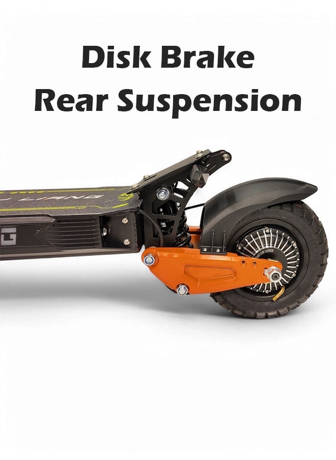 L3 Electric Folding Scooter, 1500W Motor, 48V 23.4AH Battery, 60KM/H Max Speed, 80KM Range, 10 Inches Tires, Dual Suspension and Disc Brakes with NFC Lock System, E-Scooter with Helmet and Safety Vest