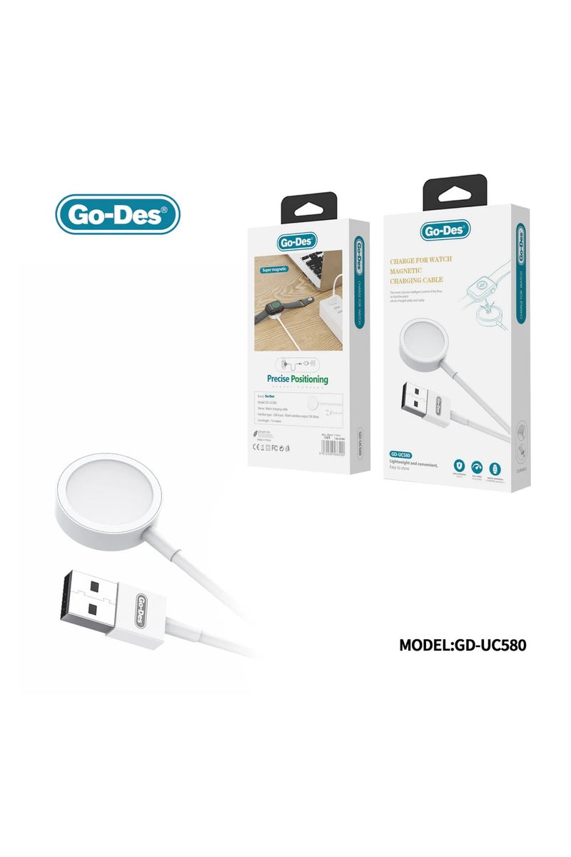 GO-DES Wireless Watch Charger Magnetic Charging Cable USB Smart Chip Safe Fast Charging