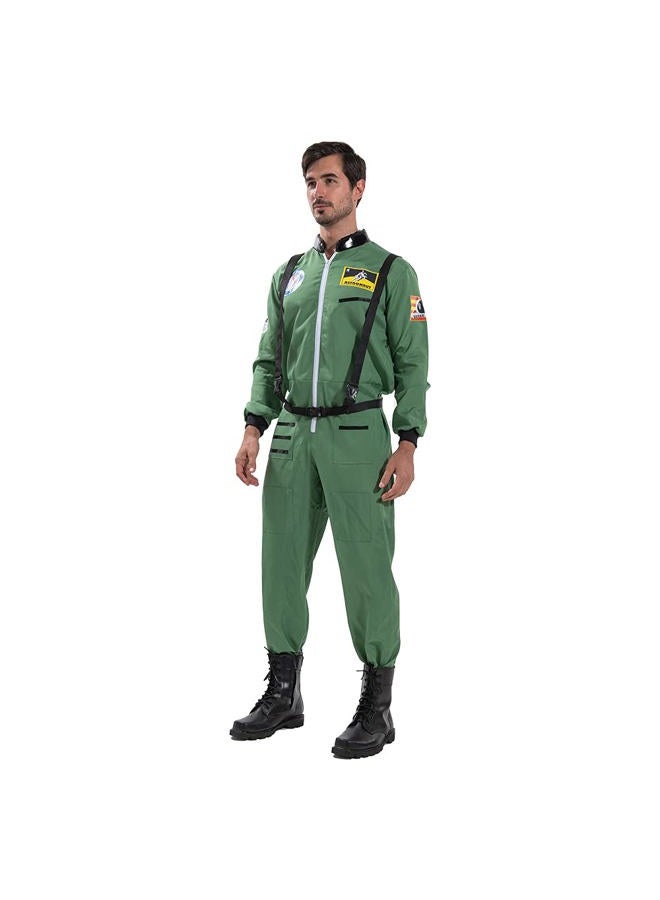 EraSpooky Astronaut Costume Men Halloween Spaceman Suit Adults Pilot - Image 3