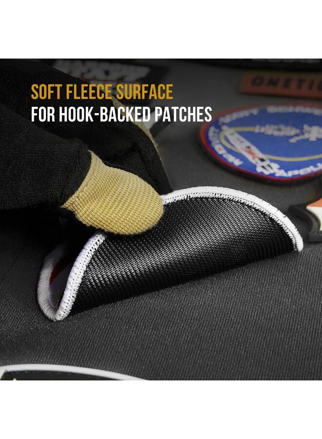 جي جوت لوحة عرض رقعة تكتيكية، حامل لوحة رقعة مضحكة قابلة للطي مقاس 43 بوصة × 28 بوصة لزي المعنويات القتالي للجيش، شعارات بحلقة خطافية - أسود - Image 2