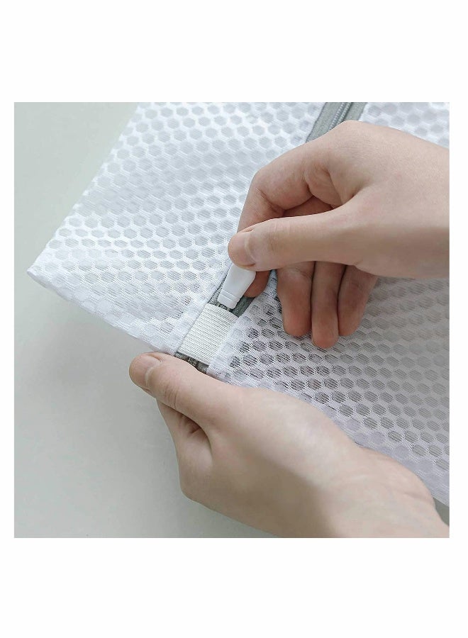 Laundry Bag, 2 XX-Large Honeycomb Delicates Bags for Washing Machine, 24 x 24 Inches Lingerie Bags, Mesh Wash Bag, Travel Storage Organize Bag, Travel Laundry Bag (White, 2 Large) - Image 4
