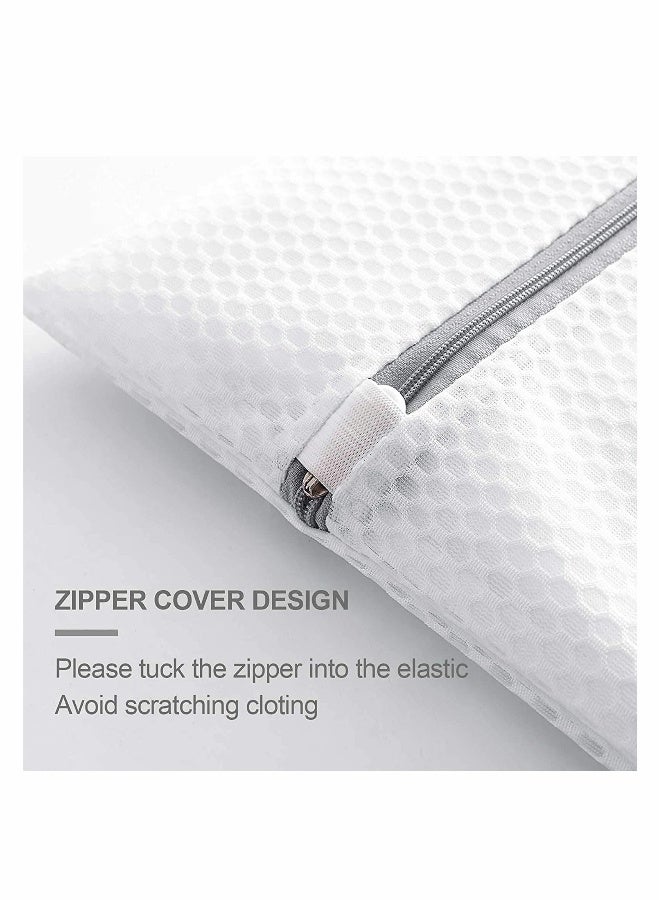 Laundry Bag, 2 XX-Large Honeycomb Delicates Bags for Washing Machine, 24 x 24 Inches Lingerie Bags, Mesh Wash Bag, Travel Storage Organize Bag, Travel Laundry Bag (White, 2 Large) - Image 3