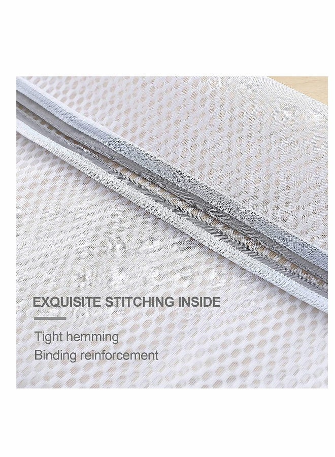 Laundry Bag, 2 XX-Large Honeycomb Delicates Bags for Washing Machine, 24 x 24 Inches Lingerie Bags, Mesh Wash Bag, Travel Storage Organize Bag, Travel Laundry Bag (White, 2 Large) - Image 2