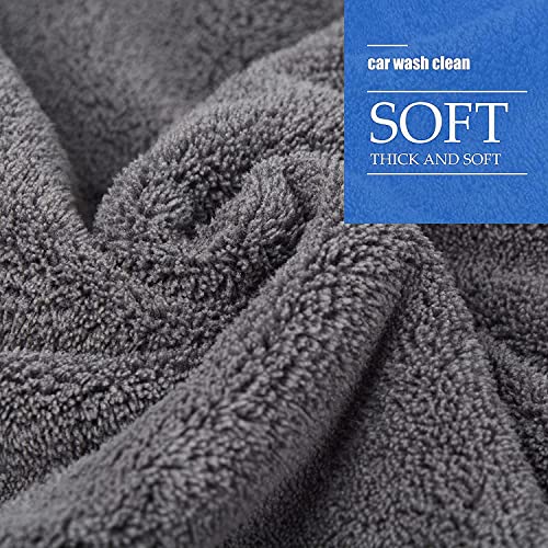 Auto Hub Heavy Microfiber Cloth for Car Cleaning and Detailing, Double Sided, Microfiber Towel for Car & Bike,Super Soft Car Wash Cloth, 600 GSM (Size 40cm x 40cm) Pack of 2, Color: Grey - Image 4
