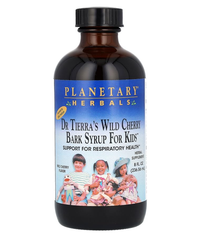 PLANETARY HERBALS Dr. Tierra's Wild Cherry Bark Syrup For Kids Wild Cherry 8 fl oz (236.56 ml)