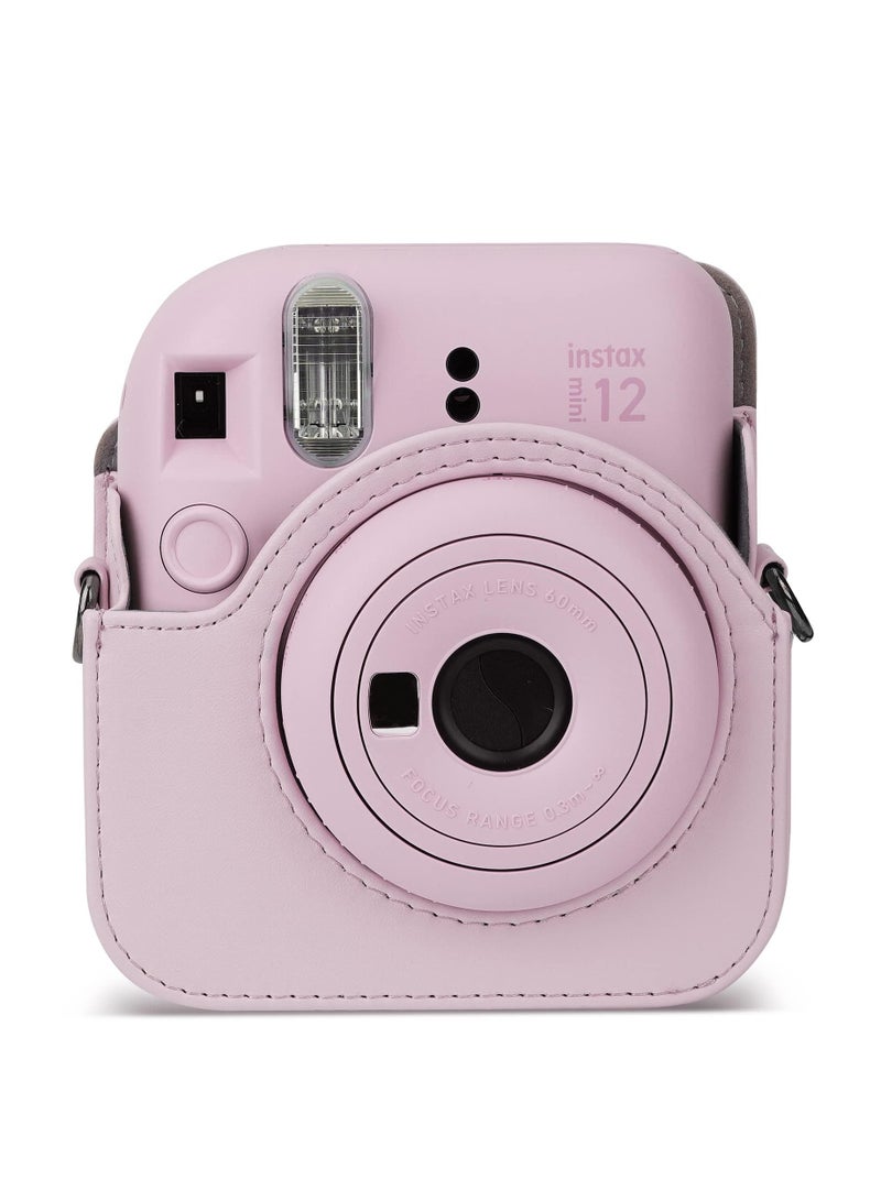 Rotective and Portable Case Compatible with Fujifilm for Instax Mini 12 Camera PU Leather Bag with Pocket and Adjustable Shoulder Strap  - Image 2