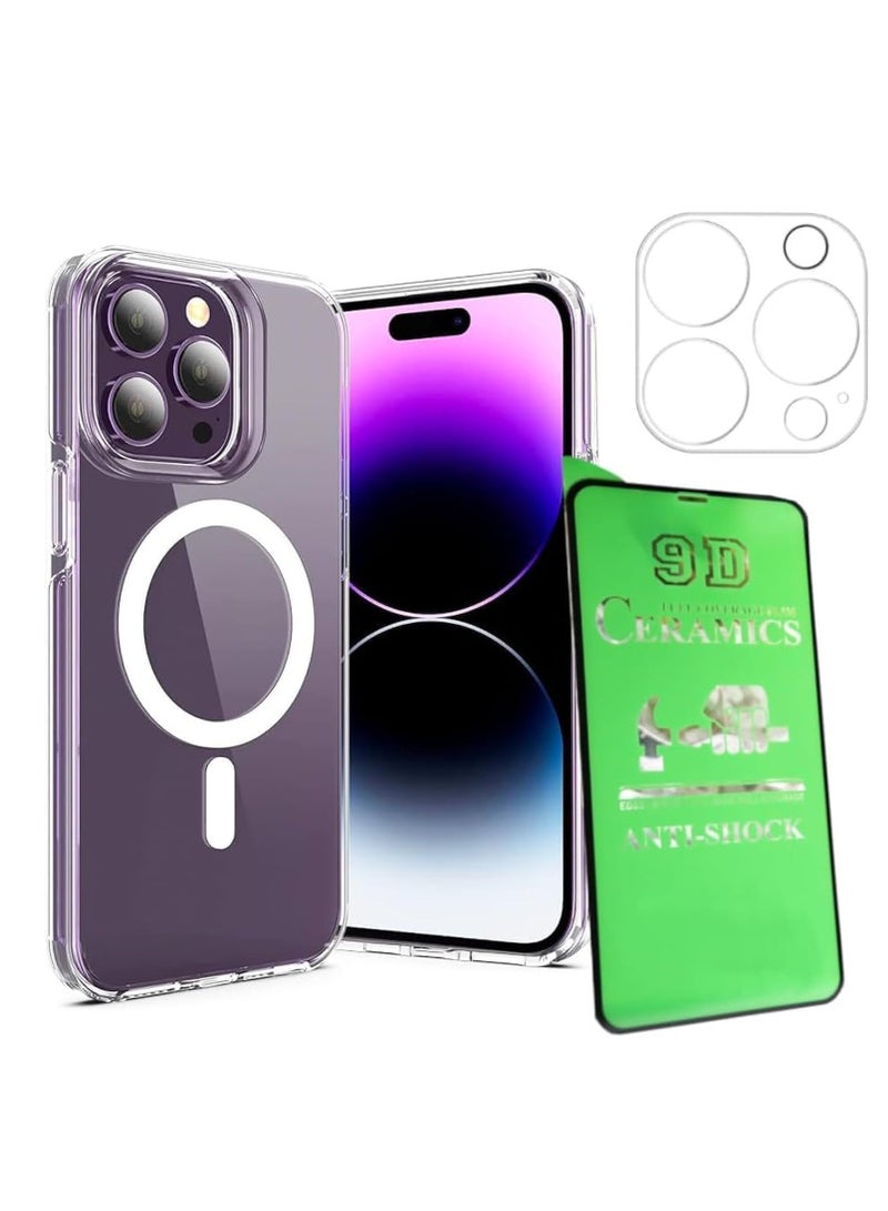 iPhone 15 PRO MAX Case Clear, with Screen Protector and Camera Lens Protector for iPhone 15PRO MAX , Scratch Resistant / (iPhone 15 PRO MAX) CLEAR  - Image 1