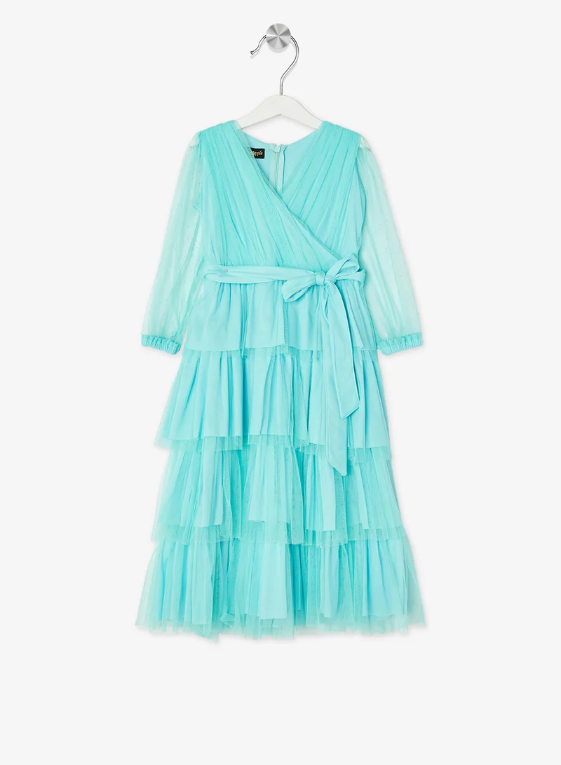 Little Golden Apple Little Tiered Tulle Dress