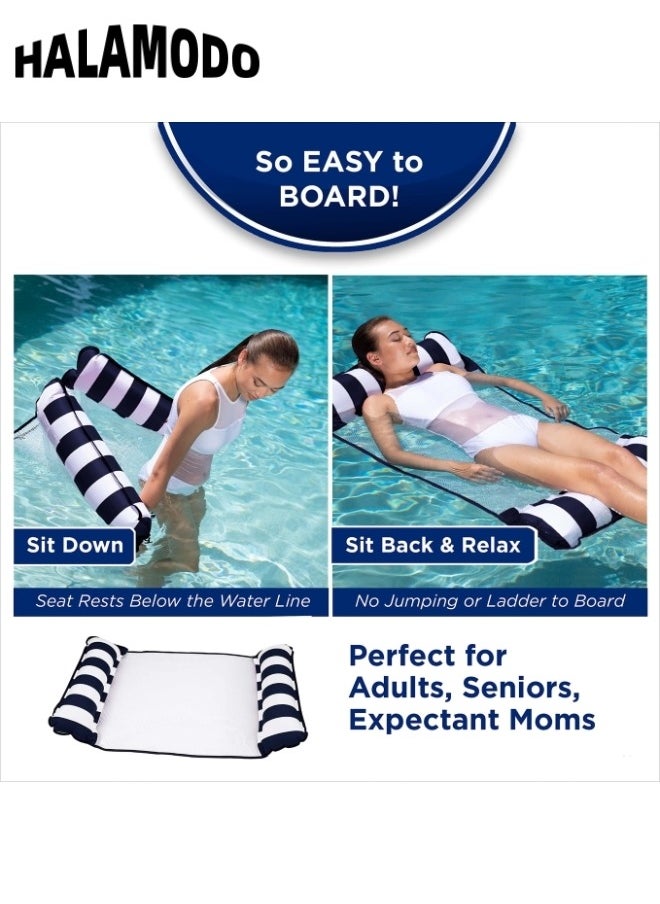 Inflatable Pool Floats Adult Size Water Hammock Pool Rafts Lounge Chairs Floating Multi-Purpose Pool Floaties Toys Floats for Adults Vacation Fun and Rest