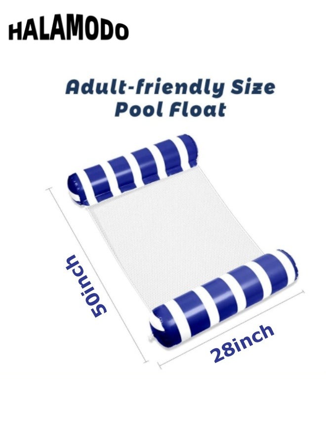 Inflatable Pool Floats Adult Size Water Hammock Pool Rafts Lounge Chairs Floating Multi-Purpose Pool Floaties Toys Floats for Adults Vacation Fun and Rest
